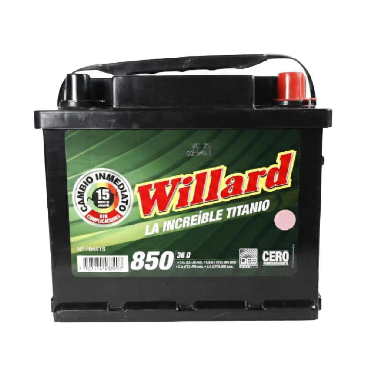 WILLARD TITANIO 36D-850